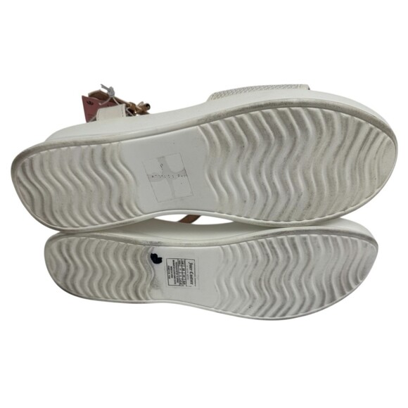 Juicy Couture Sandals Size 11 White Ivan Tennis Club Strappy Open Toe Platform - Picture 7 of 10